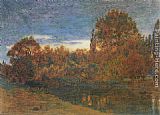 Albert Goodwin Sunset Through Woodland painting